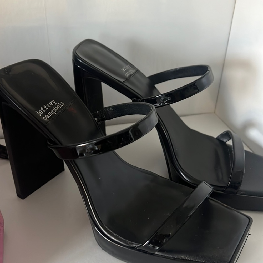 Jeffery Campbell chunky heel 2 strap